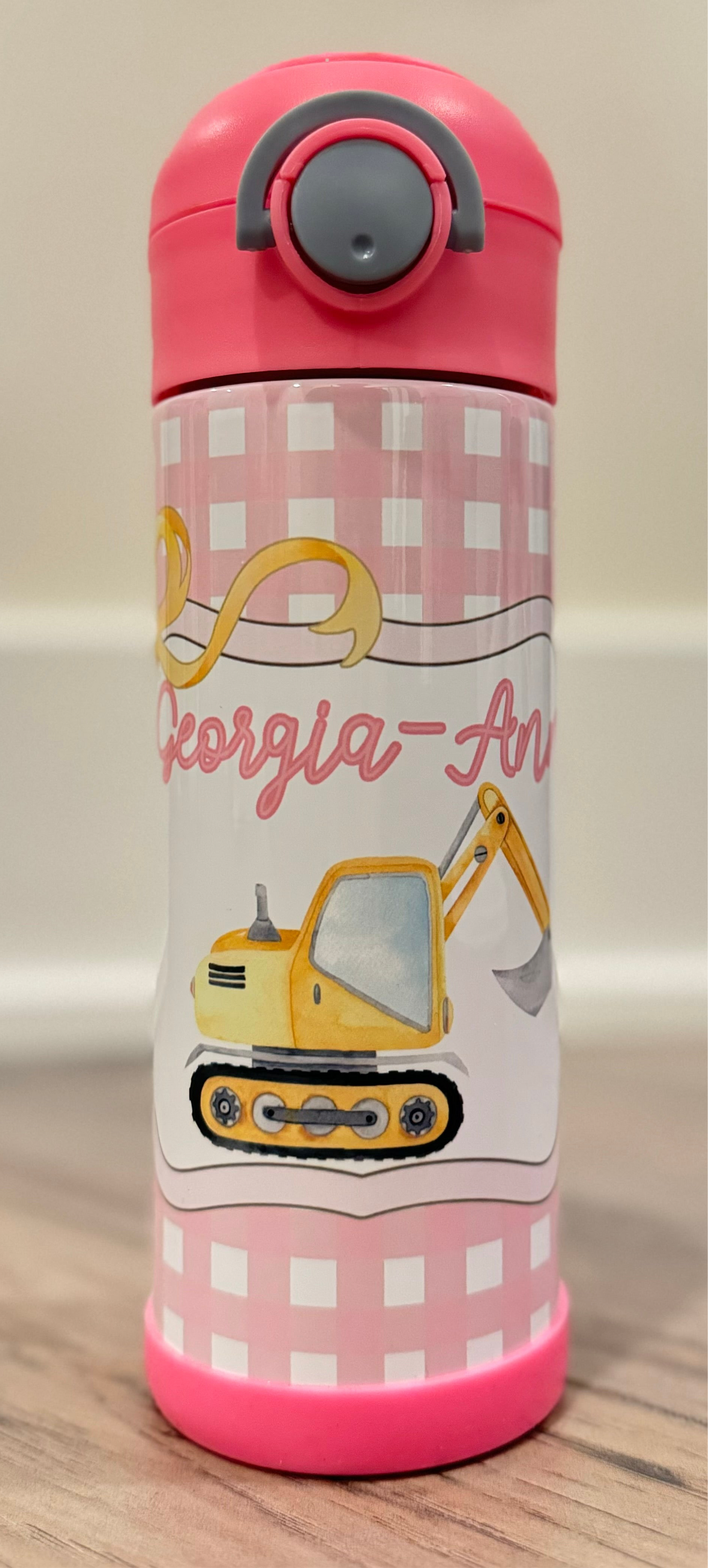 Personalized 12oz Leakproof Kids Tumbler | Custom Name Water Bottle for School & Camp