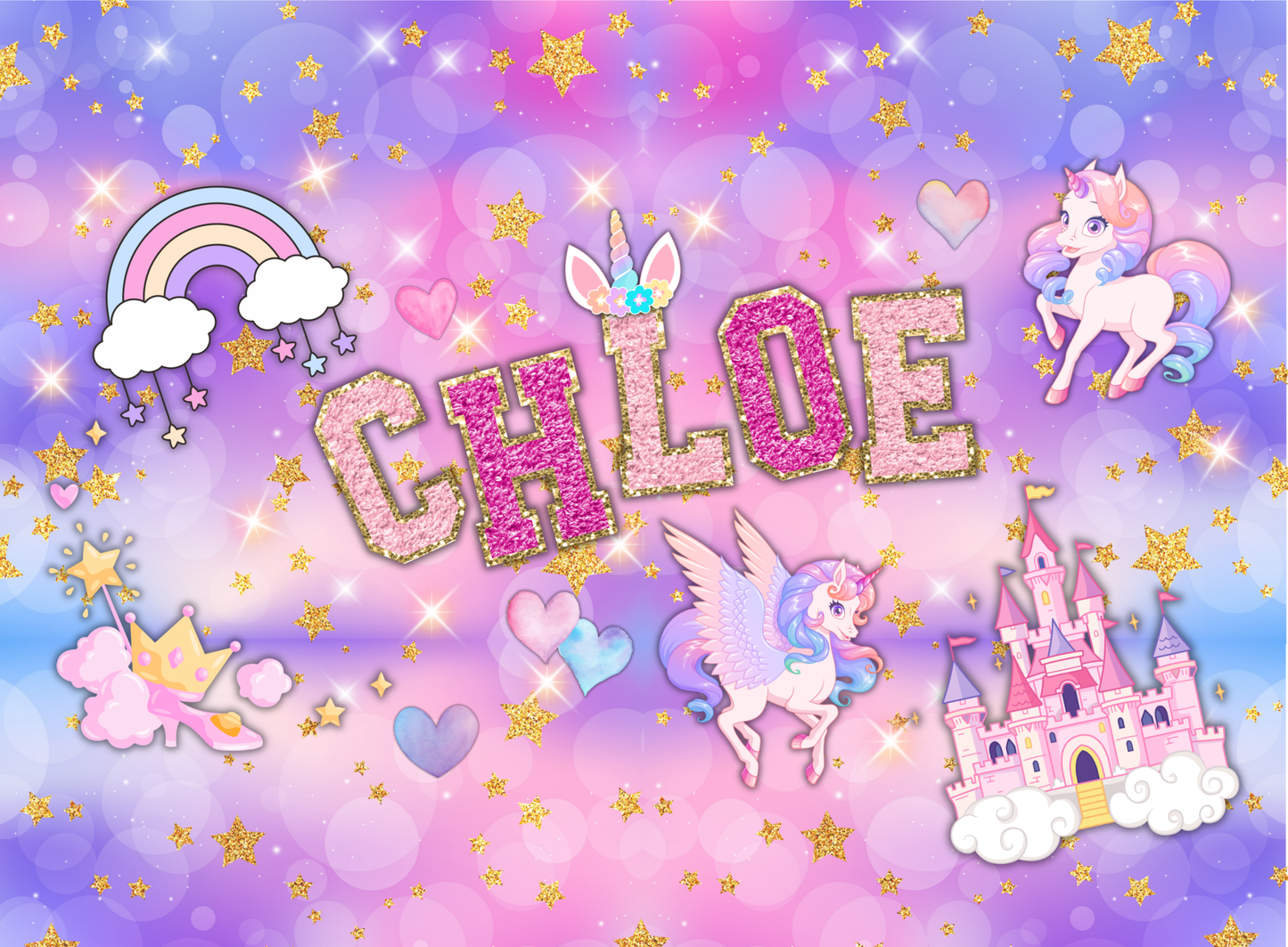 073- pink and purple ombre unicorn