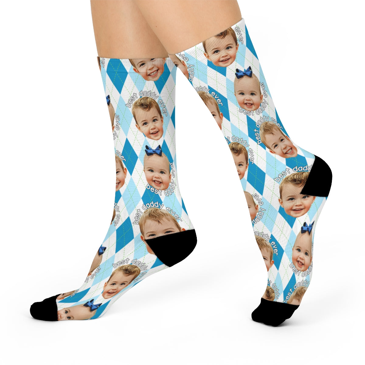 Argyle face socks