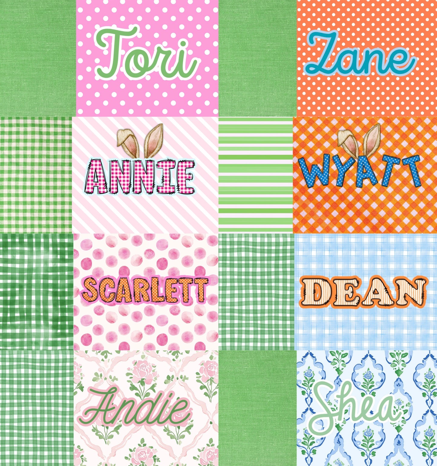 Easter basket tags
