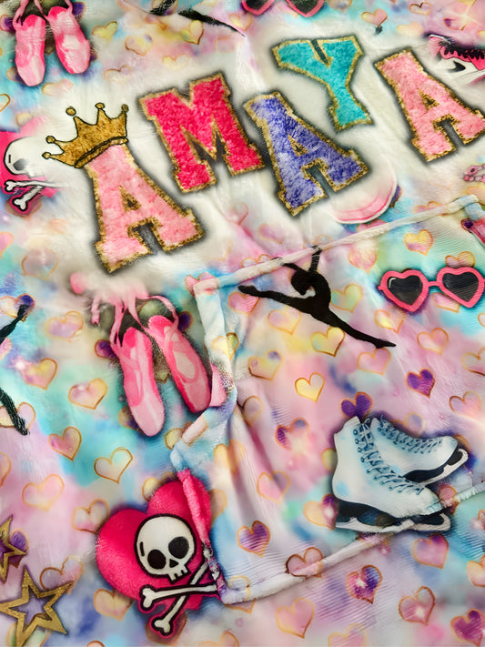 Kids cozy blanket hoodie