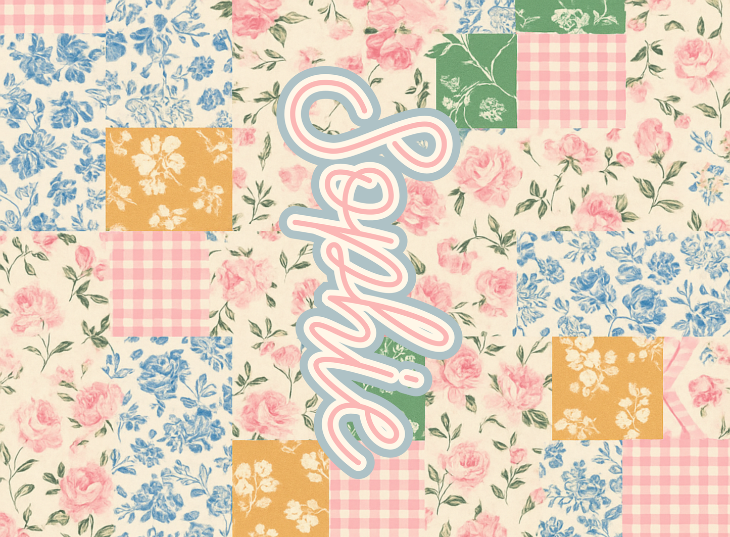 242- vintage patchwork floral