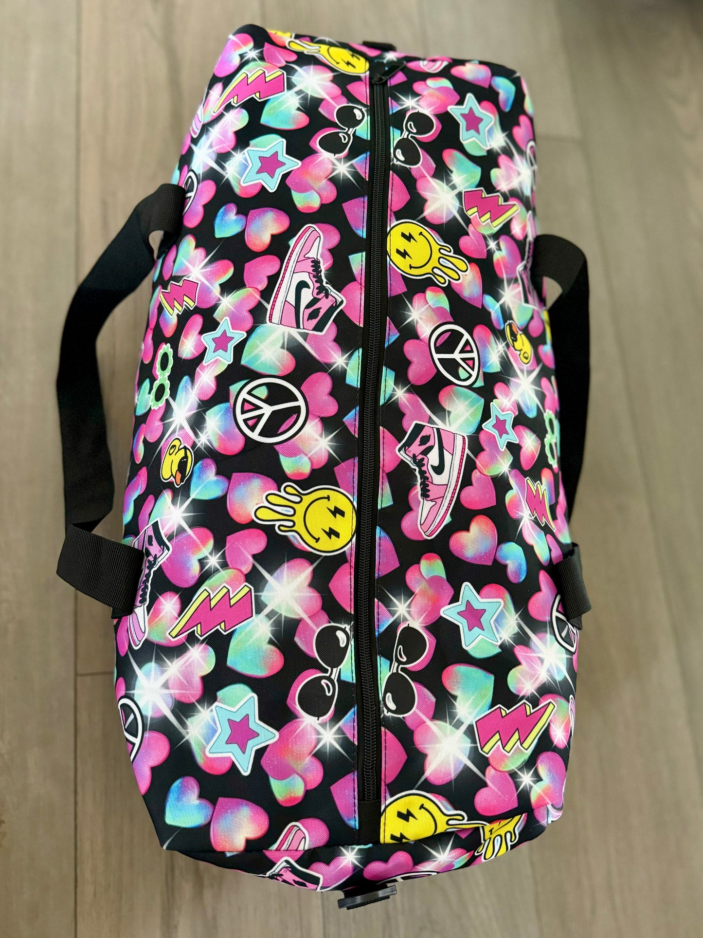 Custom duffle bag