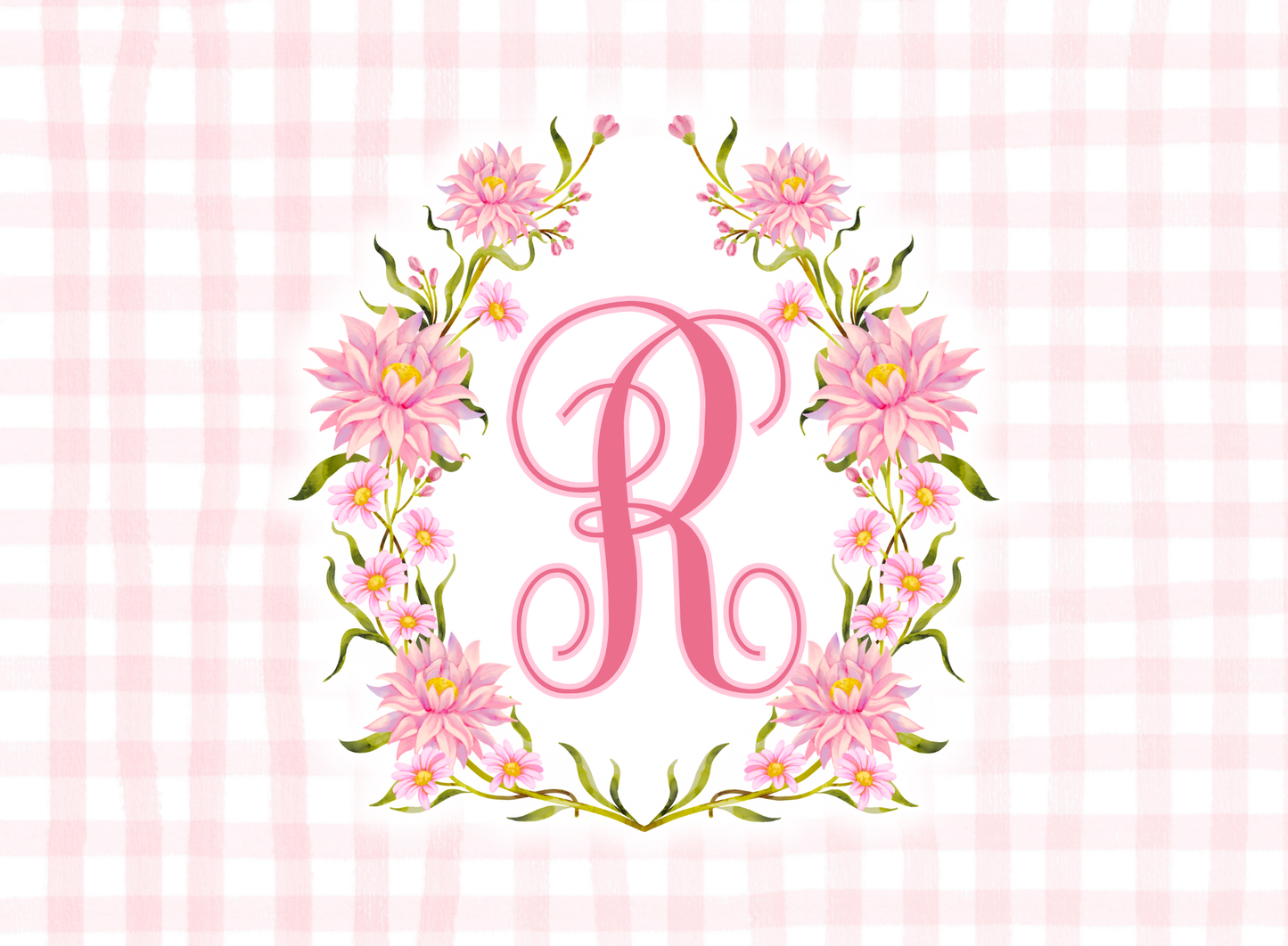 051- pink floral wreath
