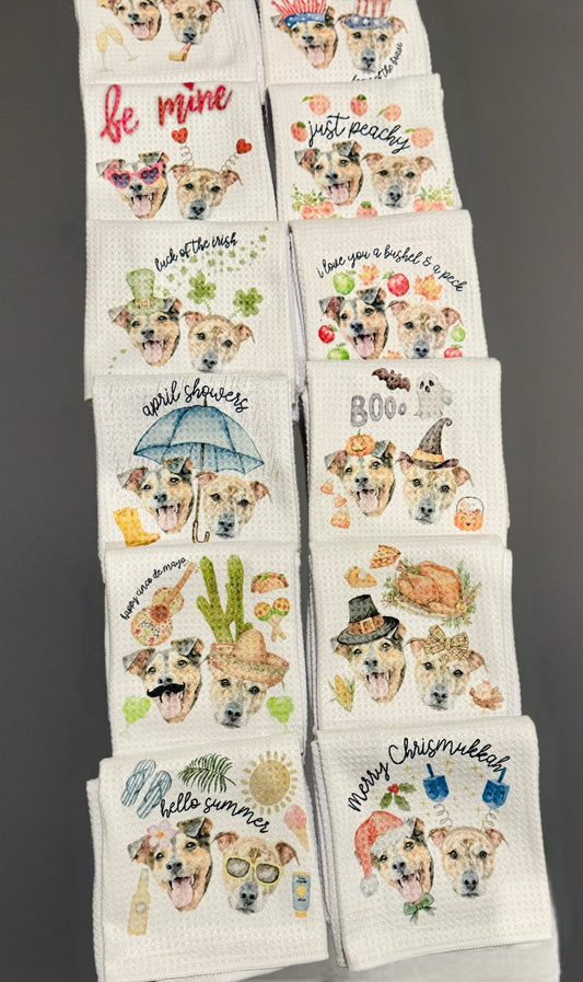 Custom face kitchen towels