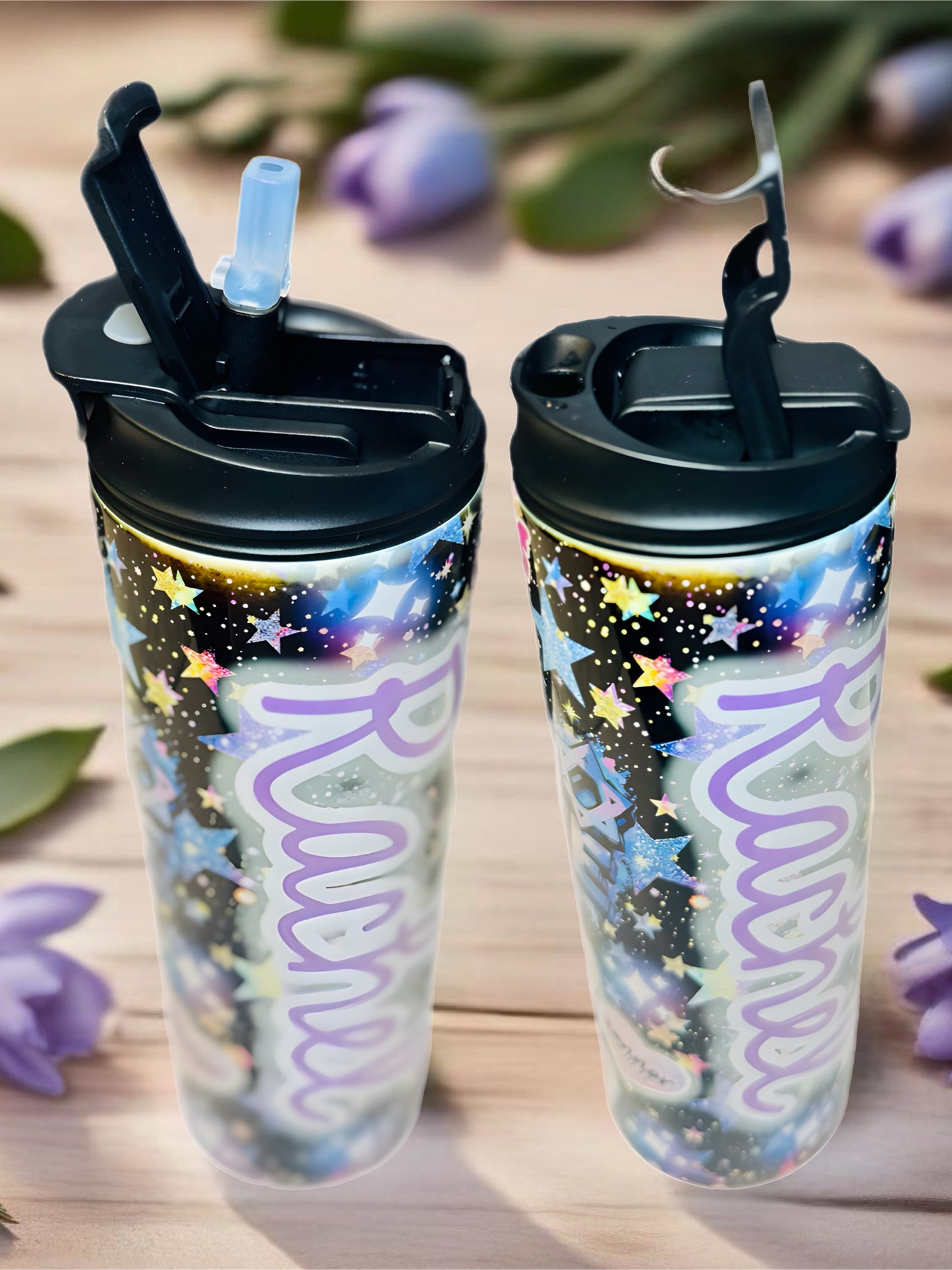 20oz water bottle with dual top