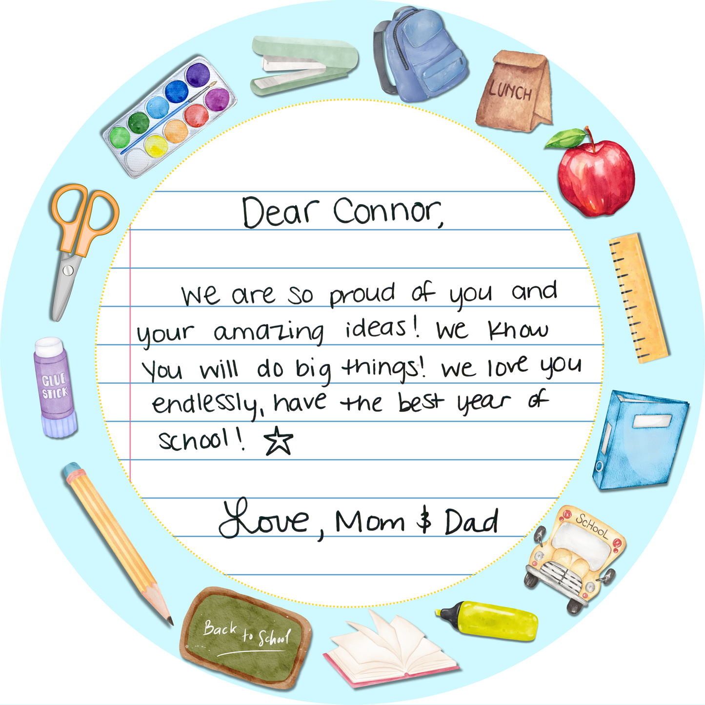 Back to School Plate