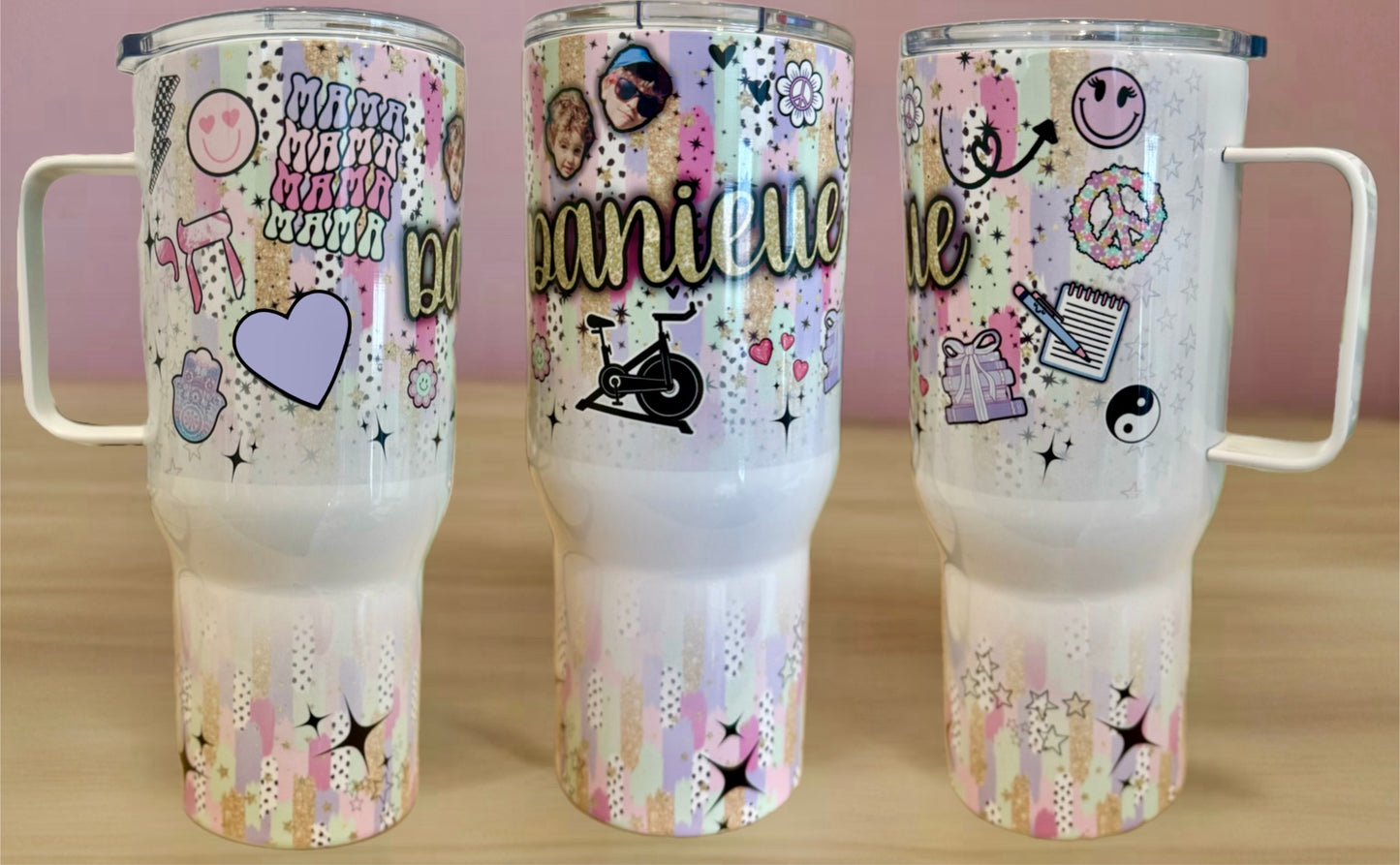 25oz travel cup with handle