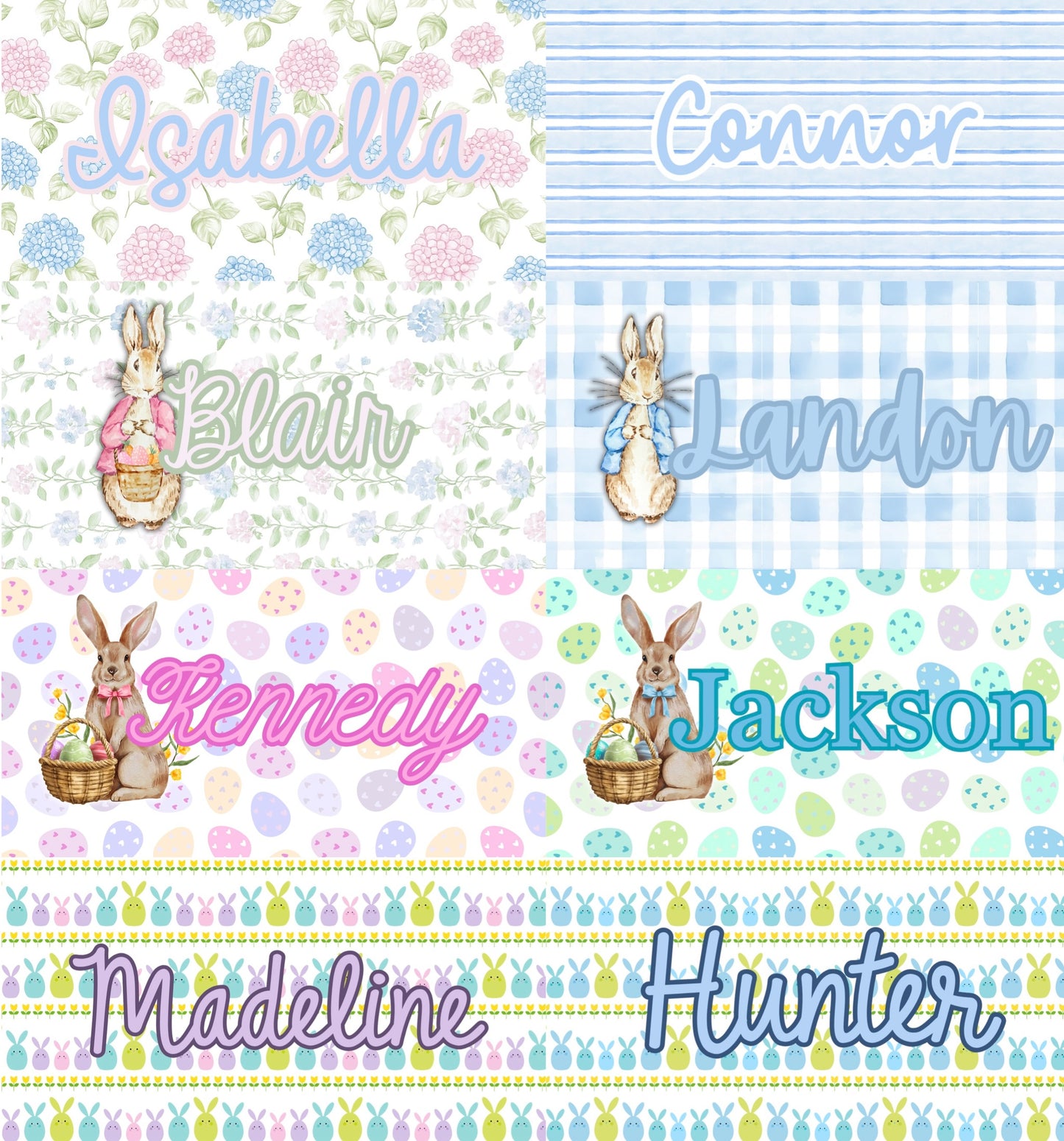 Easter basket tags