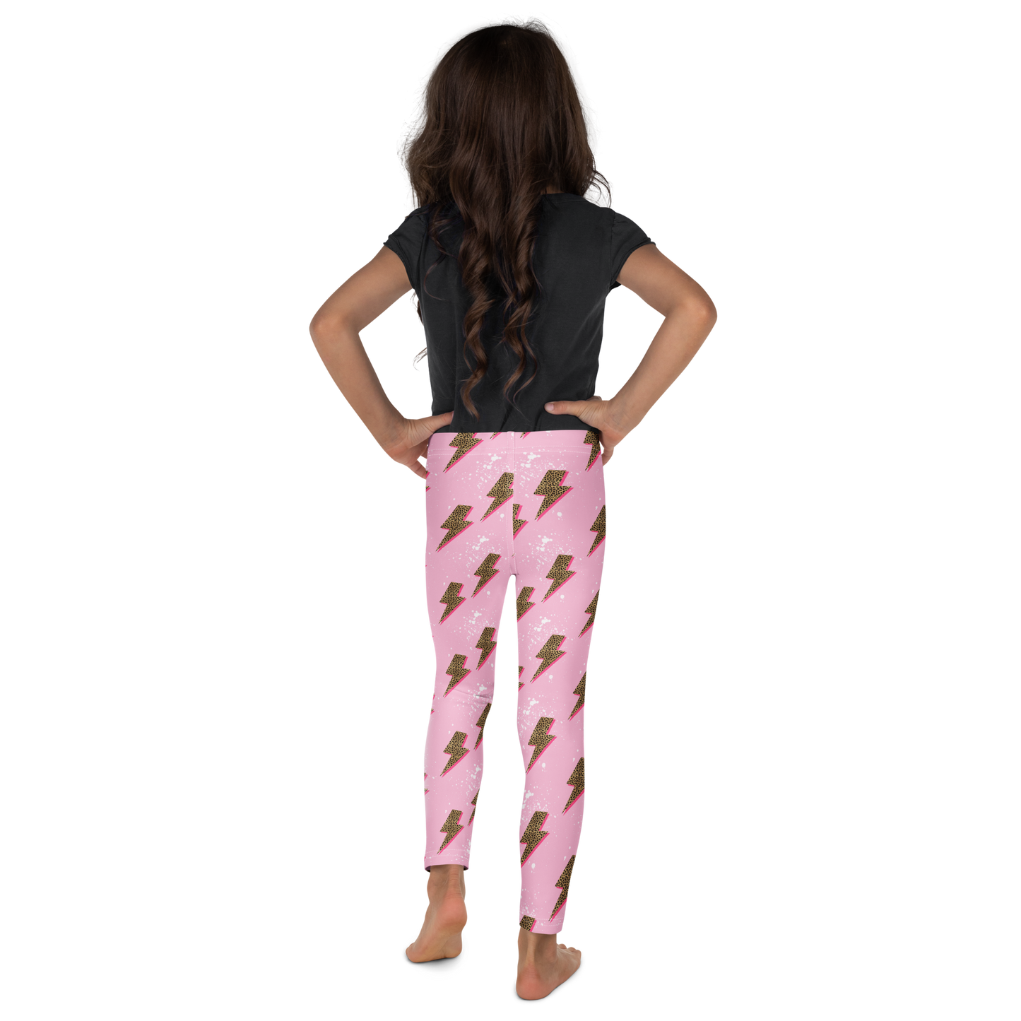 Pink lightning bolt cheetah leggings