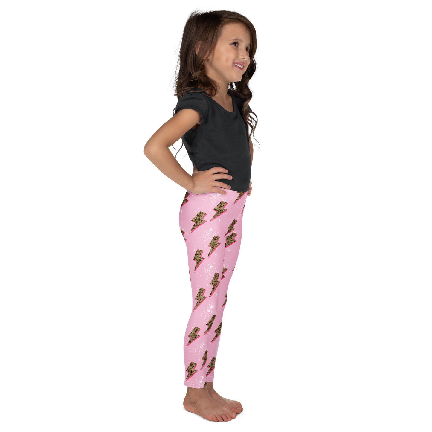 Pink lightning bolt cheetah leggings