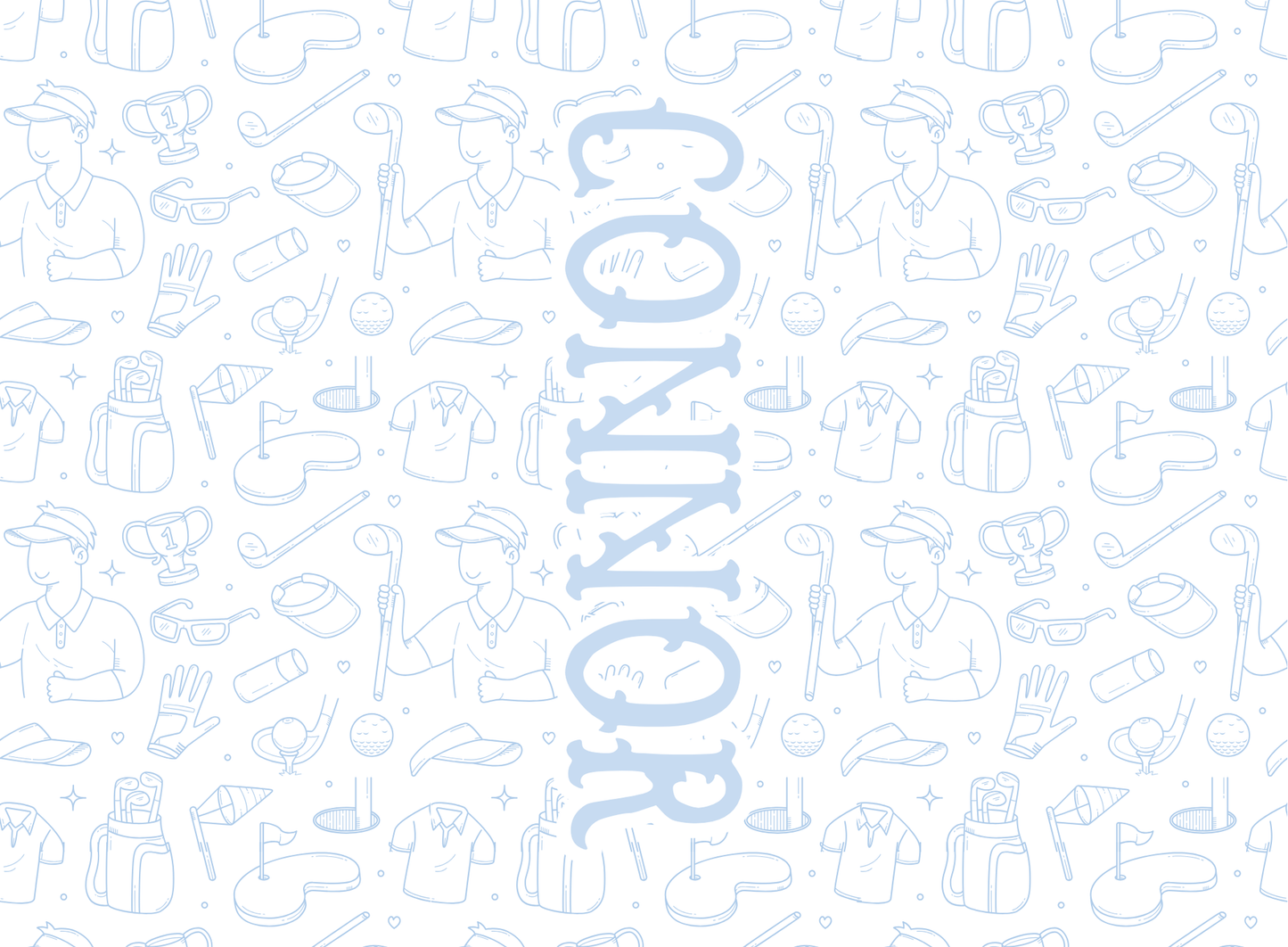 123- baby blue golfer vertical name