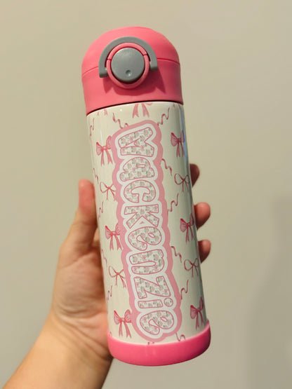Personalized 12oz Leakproof Kids Tumbler | Custom Name Water Bottle for School & Camp