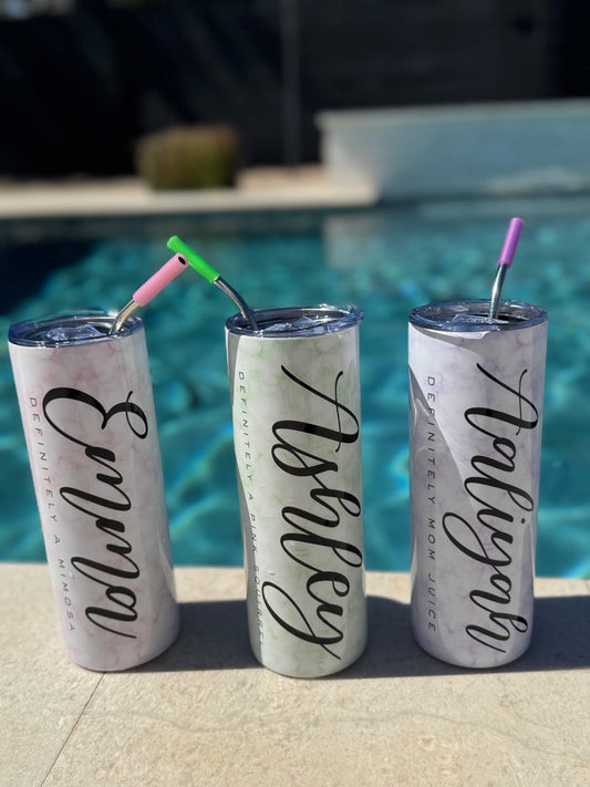 Personalized 20oz Skinny Tumbler