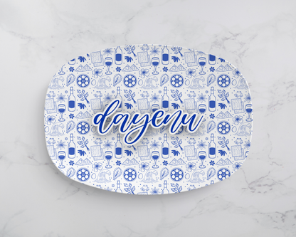 Personalized Passover Matzah Tray | Pesach Sameach Serving Tray | Seder Table Decor | Custom Family Seder Tray