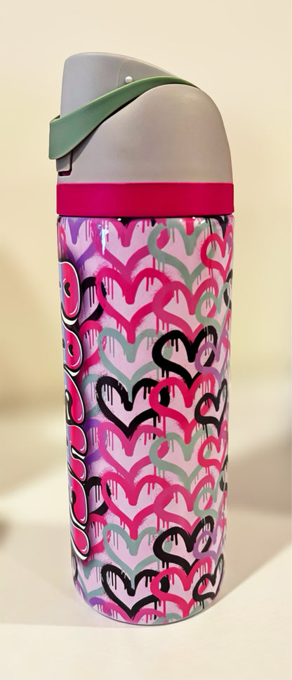 Custom 24oz Flip-Top Water Bottle