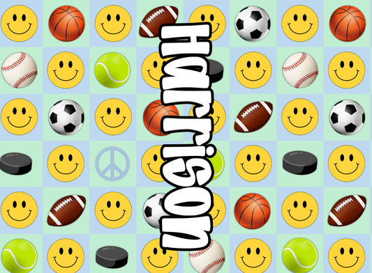 168- teal checkered sports