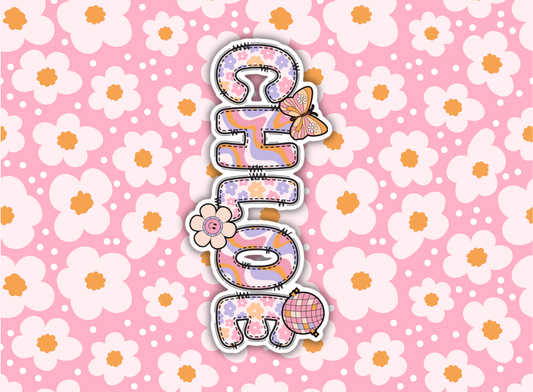 021- pink groovy flowers
