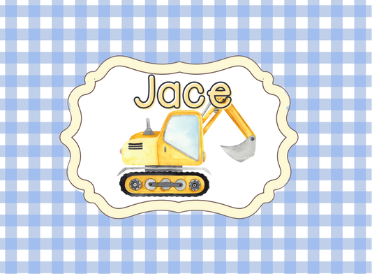 147- blue excavator
