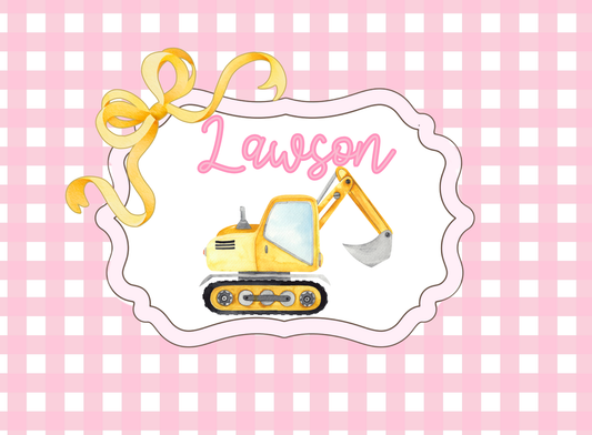 146- pink excavator