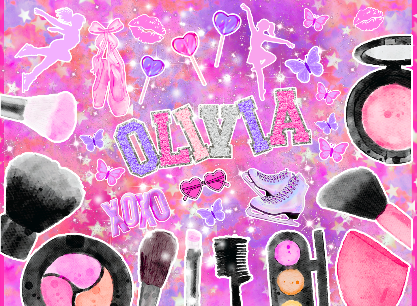 065- pink & purple ombre makeup