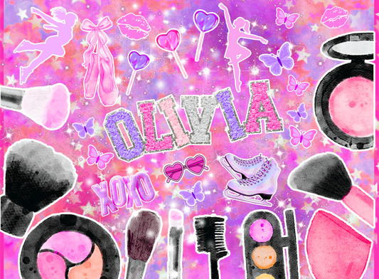 065- pink & purple ombre makeup