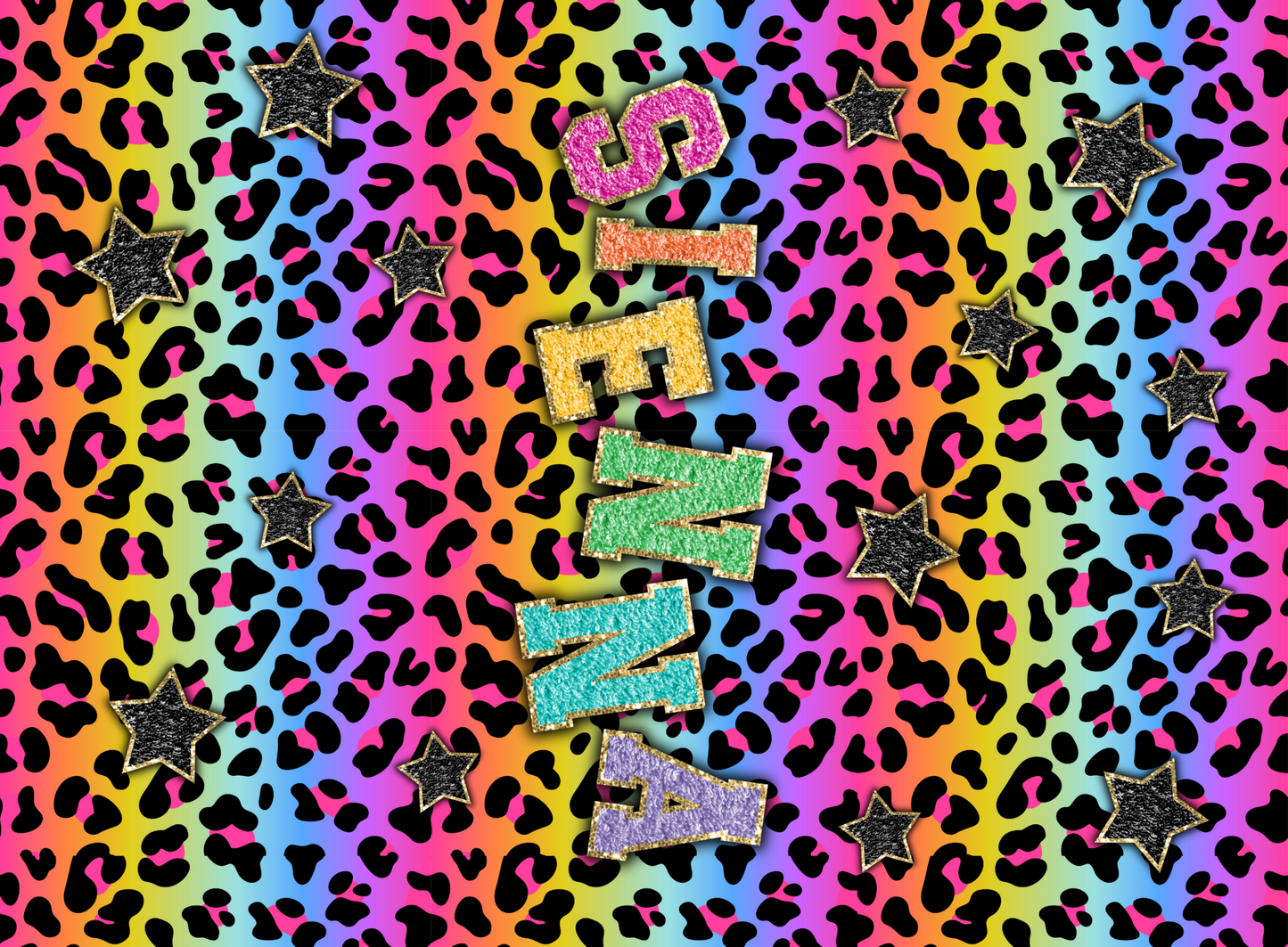 067- rainbow leopard stars