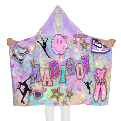 Madison’s dance and ice skate hooded towel