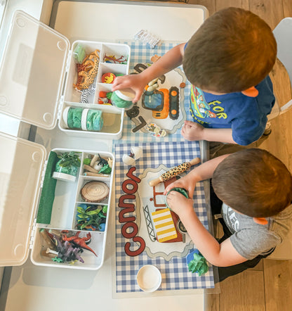 Double-Sided Wipeable Placemat — Custom Design + Activity Side