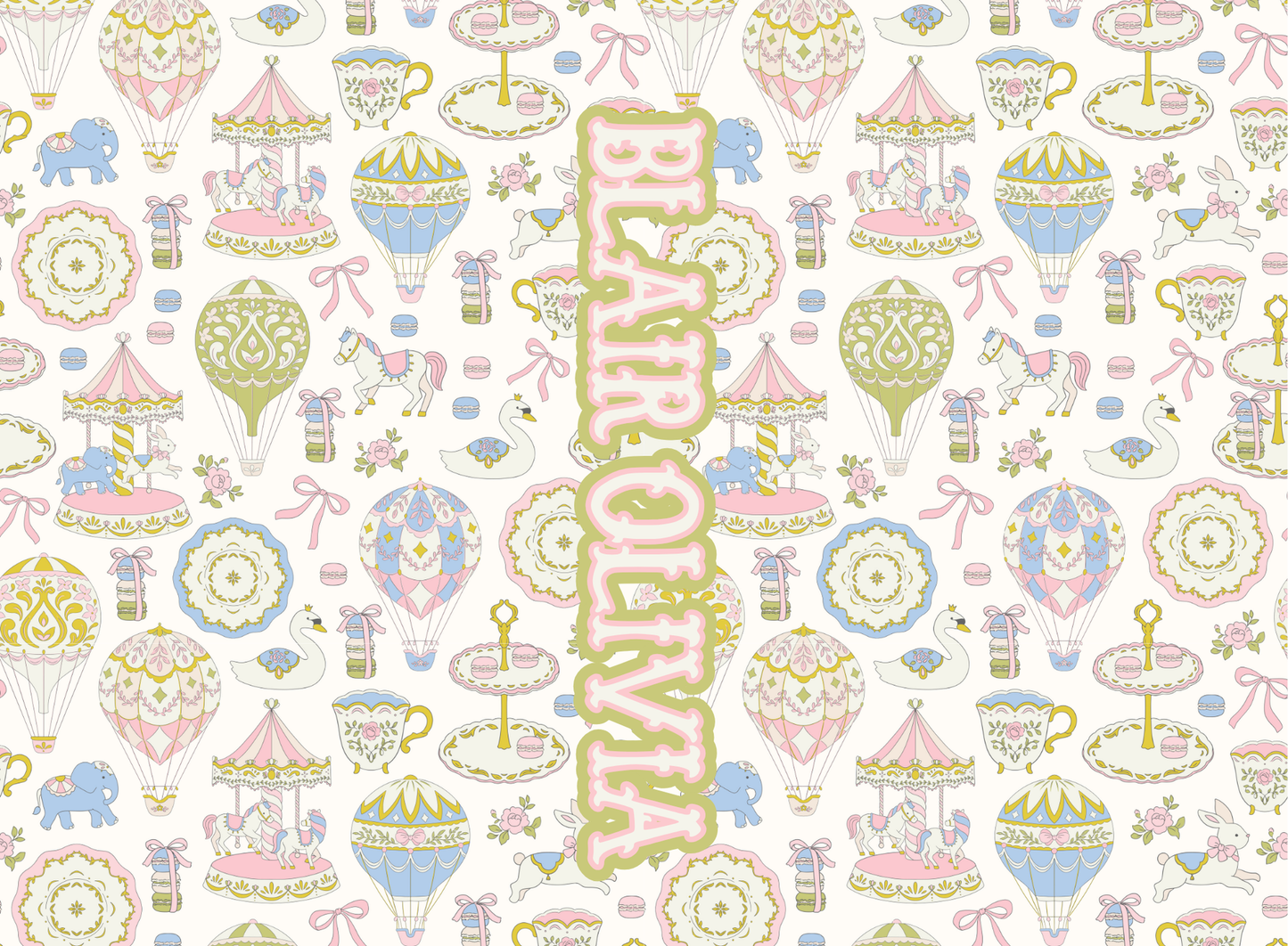 186- carousel tea party