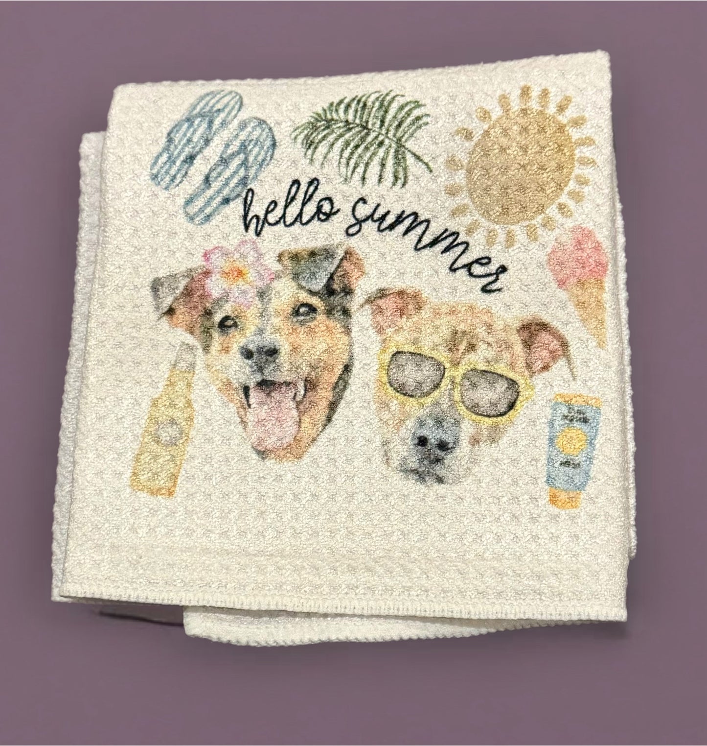 Custom face kitchen towels