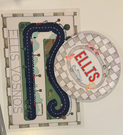 Double-Sided Wipeable Placemat — Custom Design + Activity Side