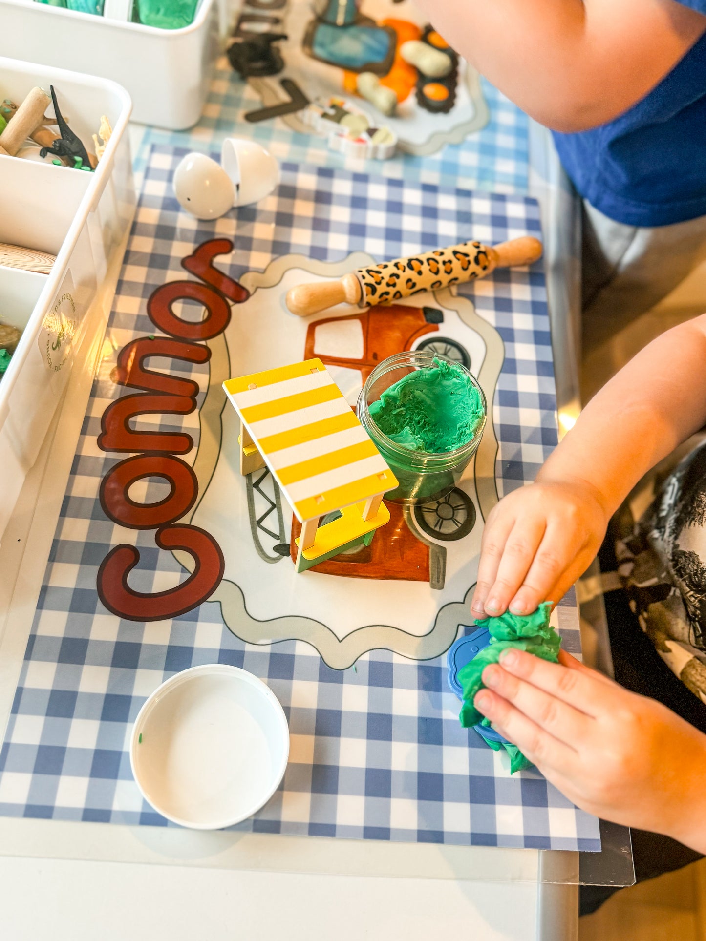 Double-Sided Wipeable Placemat — Custom Design + Activity Side