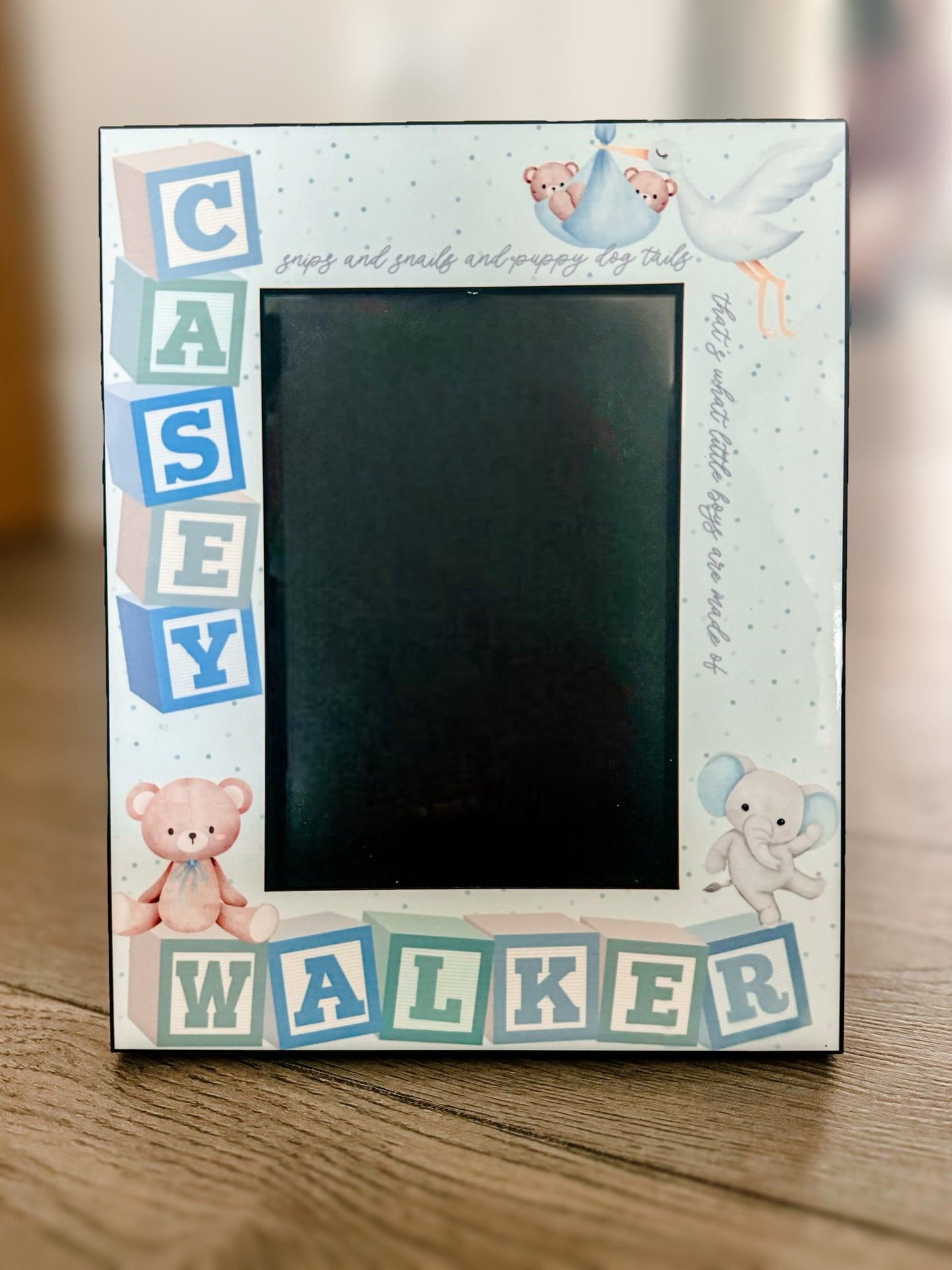 Custom 5x7 Photo Frame in 8x10 Size – Personalized Picture Frame with Top or Centered Photo Placement