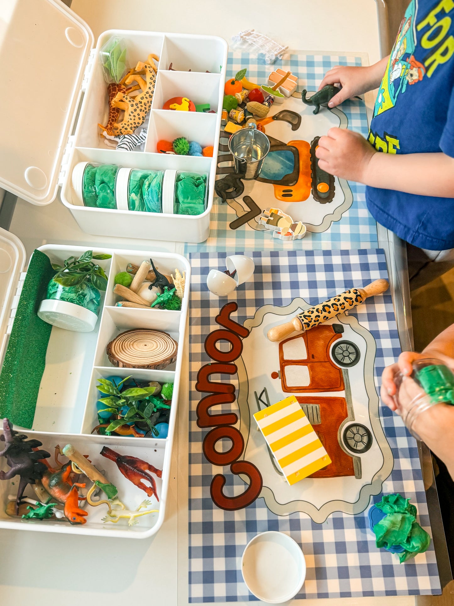 Double-Sided Wipeable Placemat — Custom Design + Activity Side