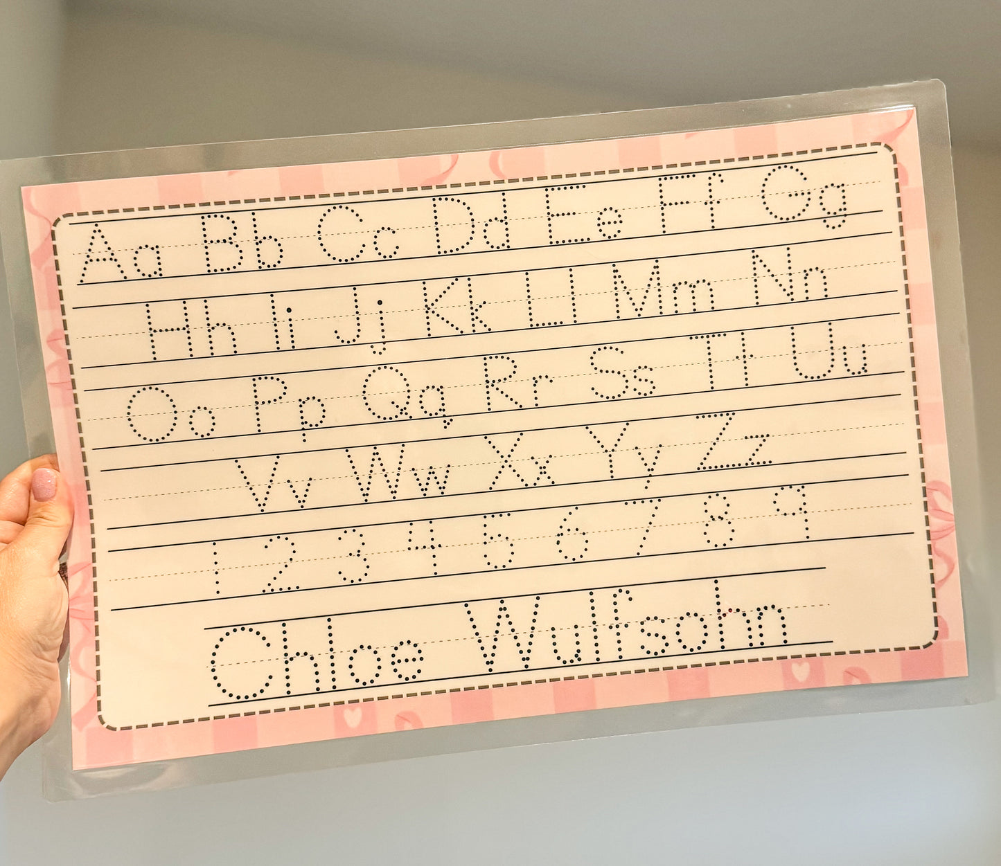 Double-Sided Wipeable Placemat — Custom Design + Activity Side