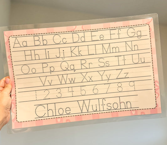 Double-Sided Wipeable Placemat — Custom Design + Activity Side