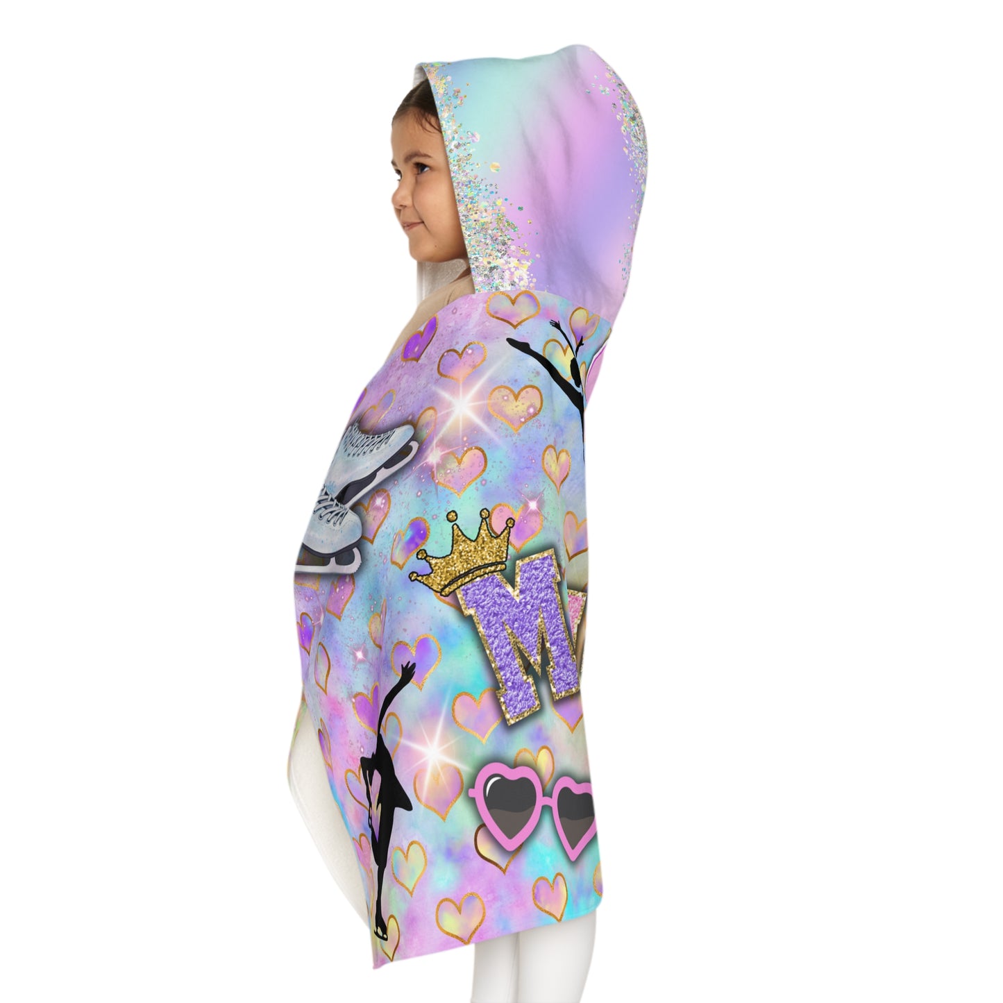 Madison’s dance and ice skate hooded towel