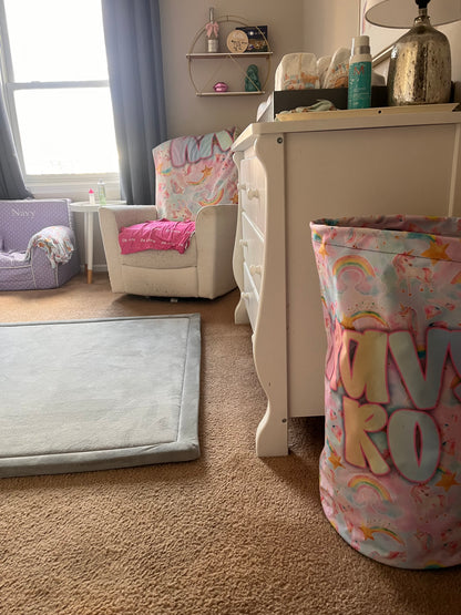 Personalized Kids Laundry Hamper or Toy Bin | Custom Name Laundry Basket | Kids Room Decor | Choose Any LCC Design