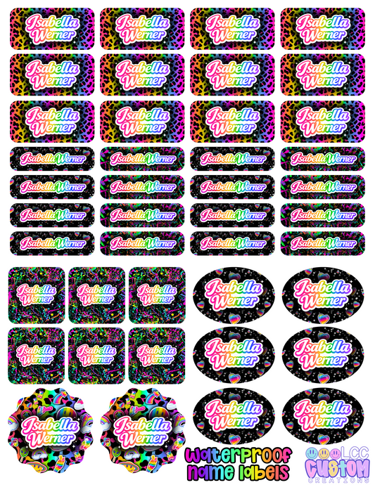 Waterproof Name Labels for Hard Surfaces (Set of 42)