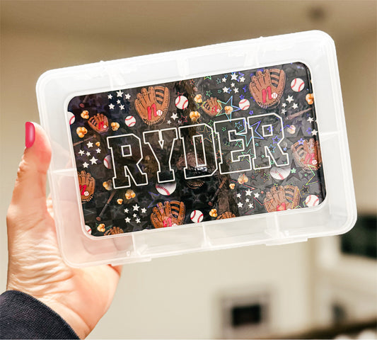 Personalized Kids Snack Box | Custom Lunch & Game Day Snack Container | Food Safe Divider Snack Box
