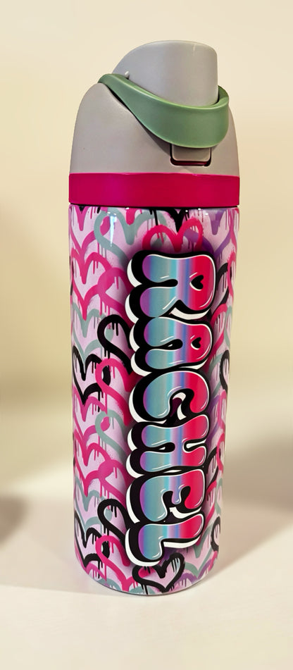 Custom 24oz Flip-Top Water Bottle