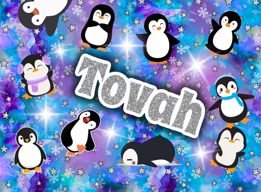 002- blue and purple penguins