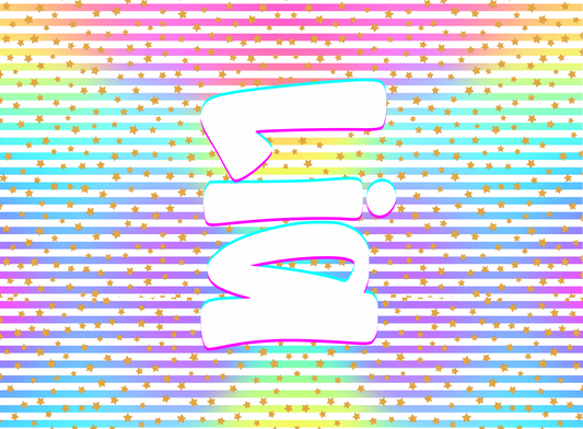 262- rainbow star stripes