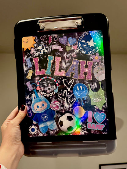 Personalized Camp Clipboard Case