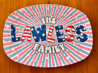 Personalized Unbreakable Serving Platter | Custom Indoor & Outdoor Platter