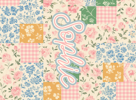 242- vintage patchwork floral