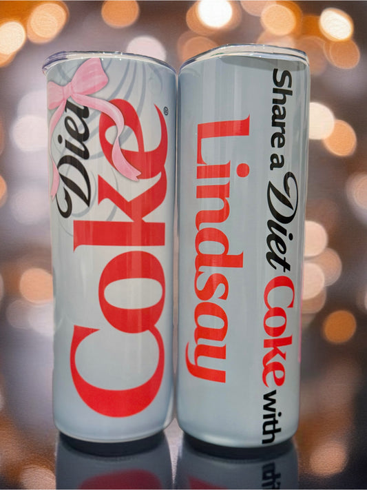 Diet Coke 20oz skinny tumbler