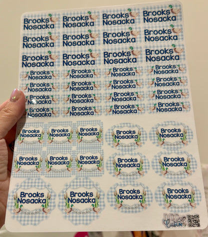 Custom Waterproof Name Label Kit (42 Labels) | Dishwasher Safe Labels for Bottles, Lunch Boxes & School Supplies