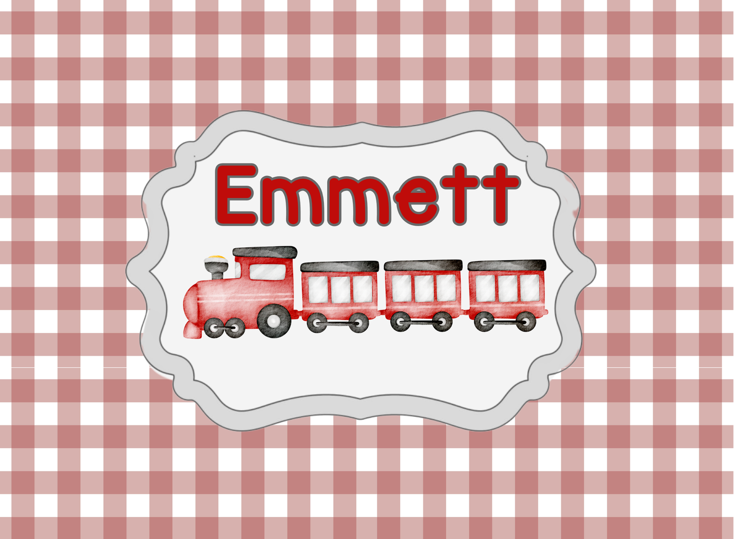 045- gingham train
